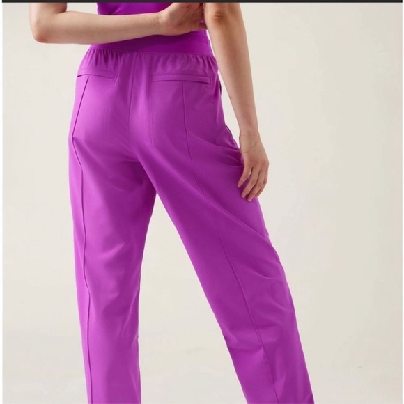 NWT ATHLETA Vienna Slim Pant. Great Saturated Bright Medium Purple. Size 22. - Picture 4 of 11
